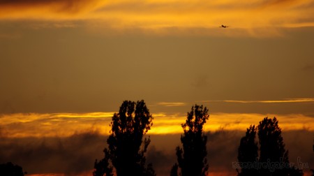 Naplemente és felhők játéka + Cargolux LX-VCB 747-8R7F - Szendrei Gábor Naplemente és felhők játéka + Cargolux LX-VCB 747-8R7F - Szendrei Gábor