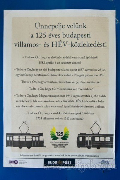 125 éves a budapesti a villamos- és Hév-közlekedés - fotó: Szendrei Gábor 125 éves a budapesti a villamos- és Hév-közlekedés - fotó: Szendrei Gábor