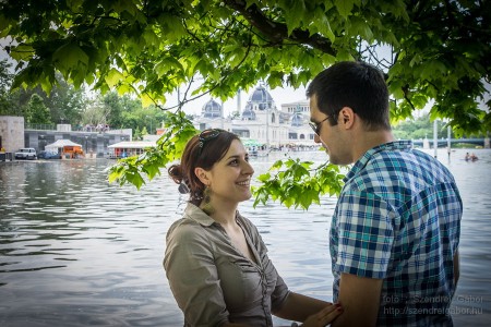 Timi és Robi jegyespár fotózása Budapesten - fotó: Szendrei Gábor