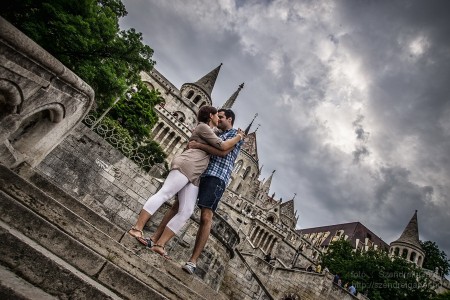Timi és Robi jegyespár fotózása Budapesten - fotó: Szendrei Gábor