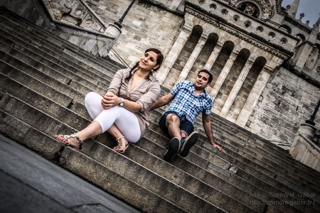 Timi és Robi jegyespár fotózása Budapesten - fotó: Szendrei Gábor