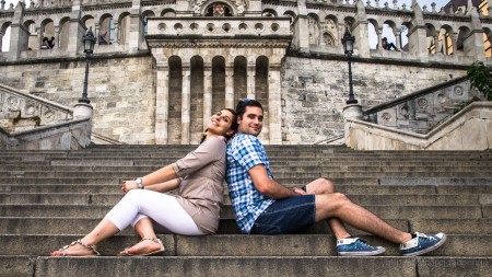 Timi és Robi jegyespár fotózása Budapesten - fotó: Szendrei Gábor