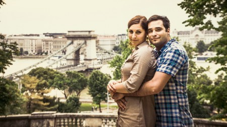 Timi és Robi jegyespár fotózása Budapesten - fotó: Szendrei Gábor