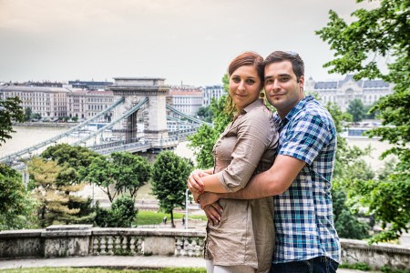 Timi és Robi jegyespár fotózása Budapesten - fotó: Szendrei Gábor