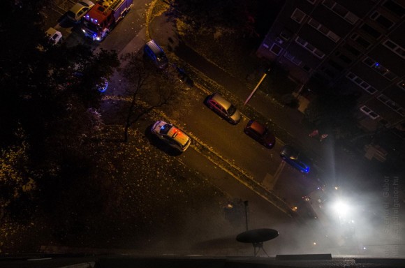 2015.10.29. Tűz a Mézeskalács téren hajnalban - fotó: Szendrei Gábor